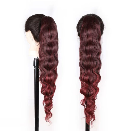 Marion - 70cm Vågig lila ombre