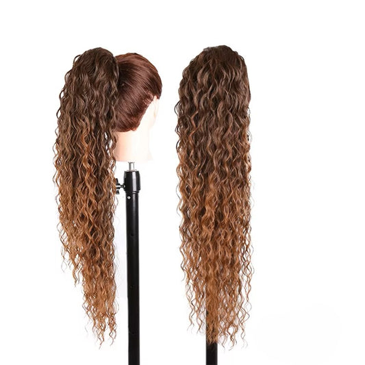 Lisa - 70cm Krusig Brun ombre